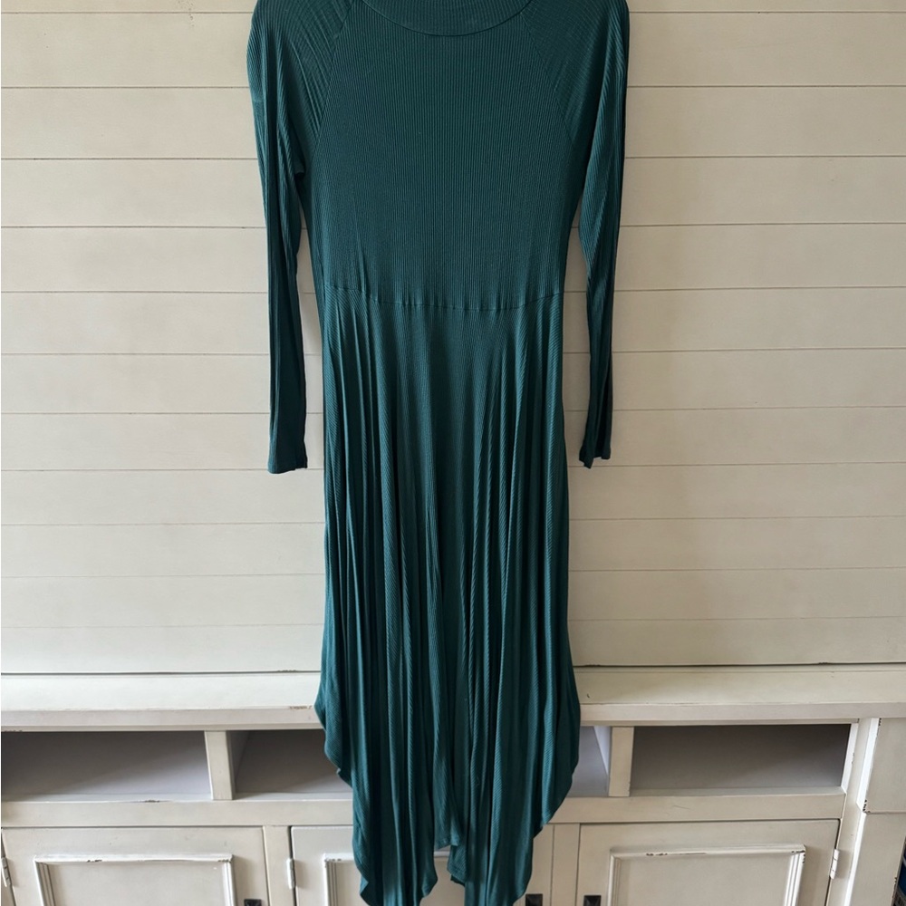 Love in Teal Long Sleeve Dress